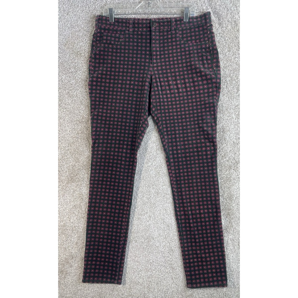 Pilcro & The Letterpress Pants 32 Women's Anthro Medallion Print Corduroy Serif - Picture 1 of 8